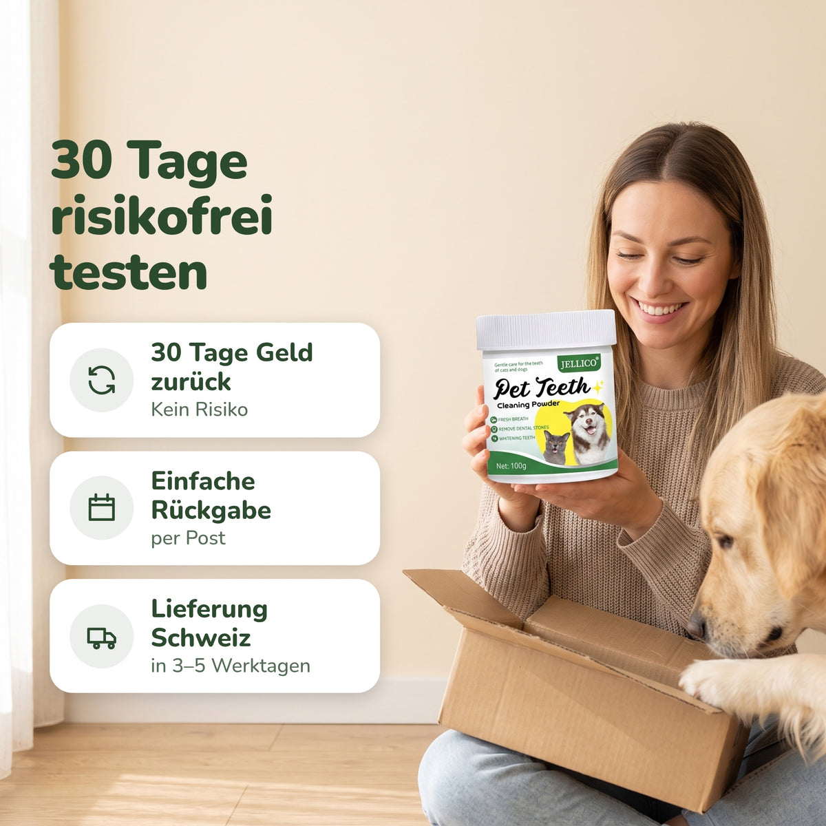 Risikofrei testen mit Zufriedenheits-Garantie